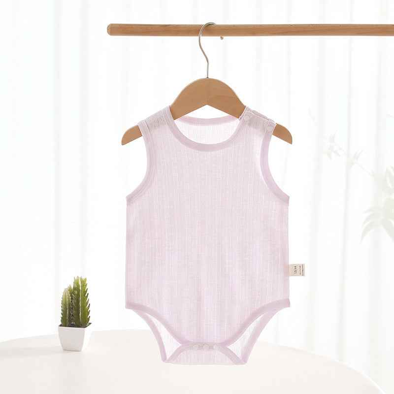 Baby Sleeveless Lightweight Unisex Romper.