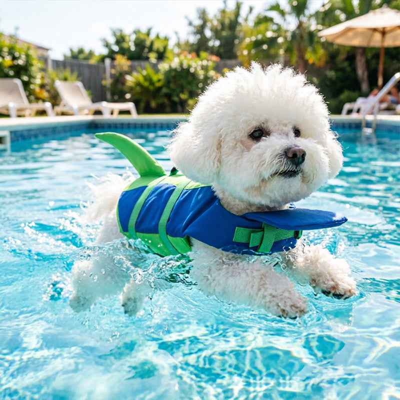 Dog Life Jacket | Adjustable Pet Flotation Swim Vest.