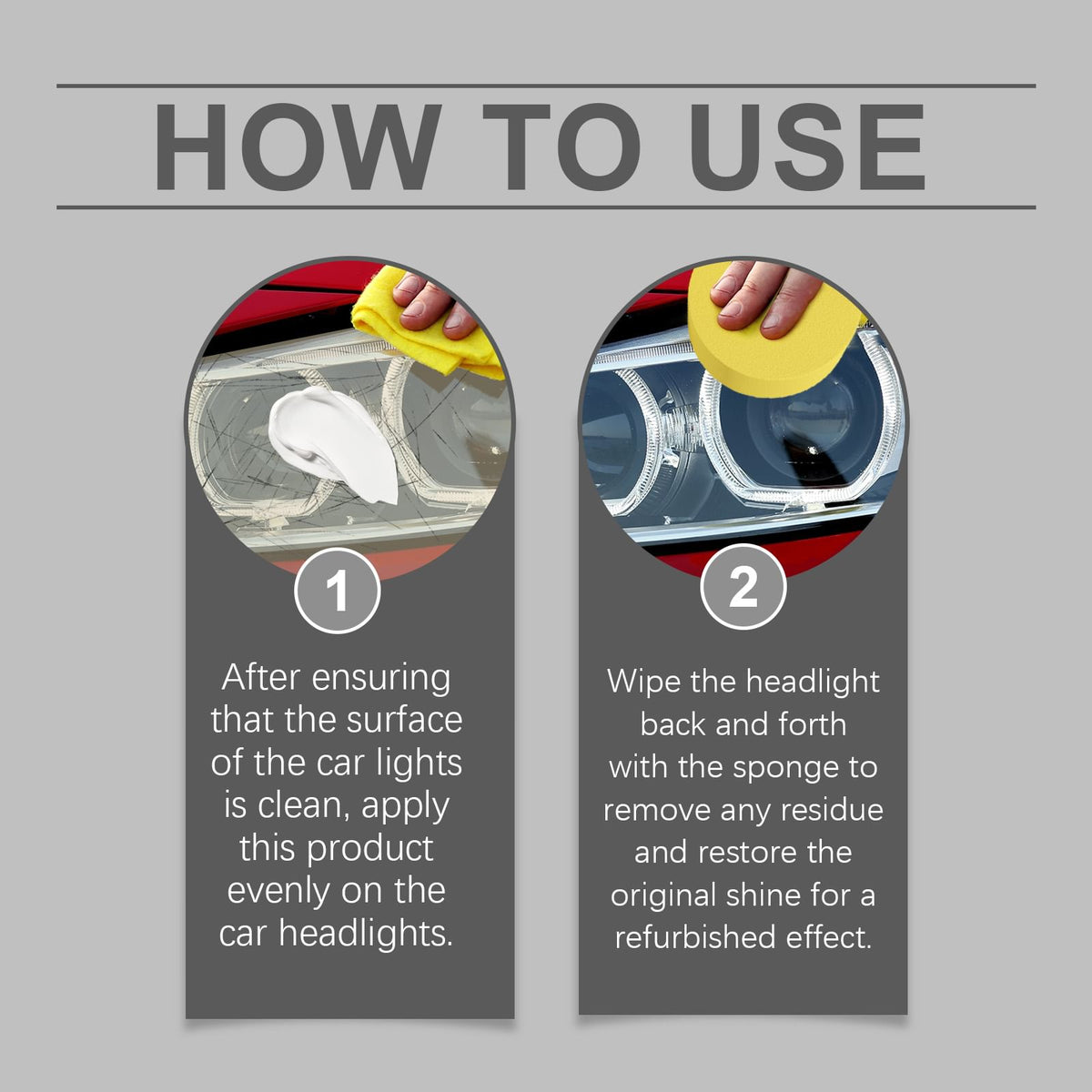 Car Headlight Restoration Kit.