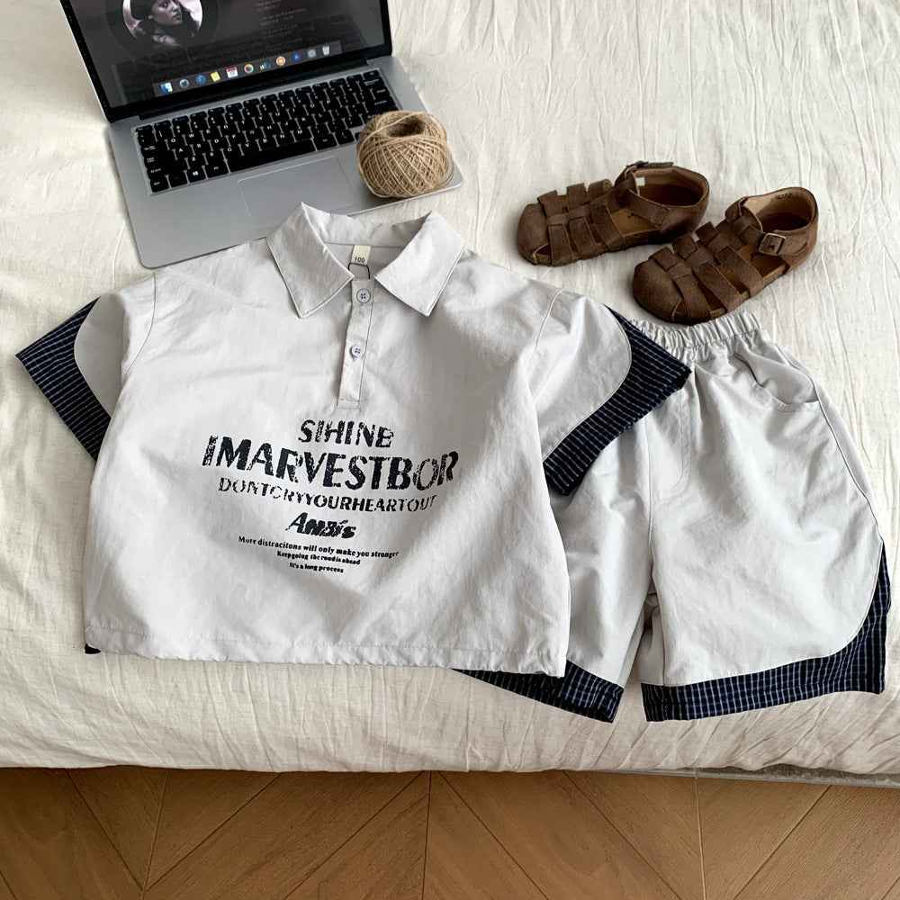 Children's Summer Sportswear Two-Piece Set.