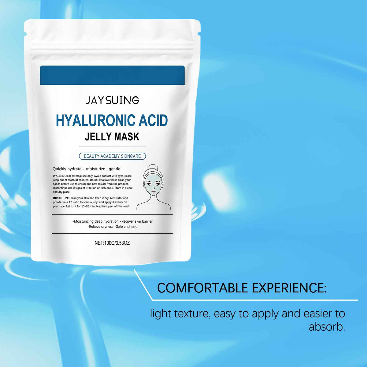Jaysuing Hyaluronic Acid Jelly Mask – Deep Hydration & Skin Barrier Repair (100g).