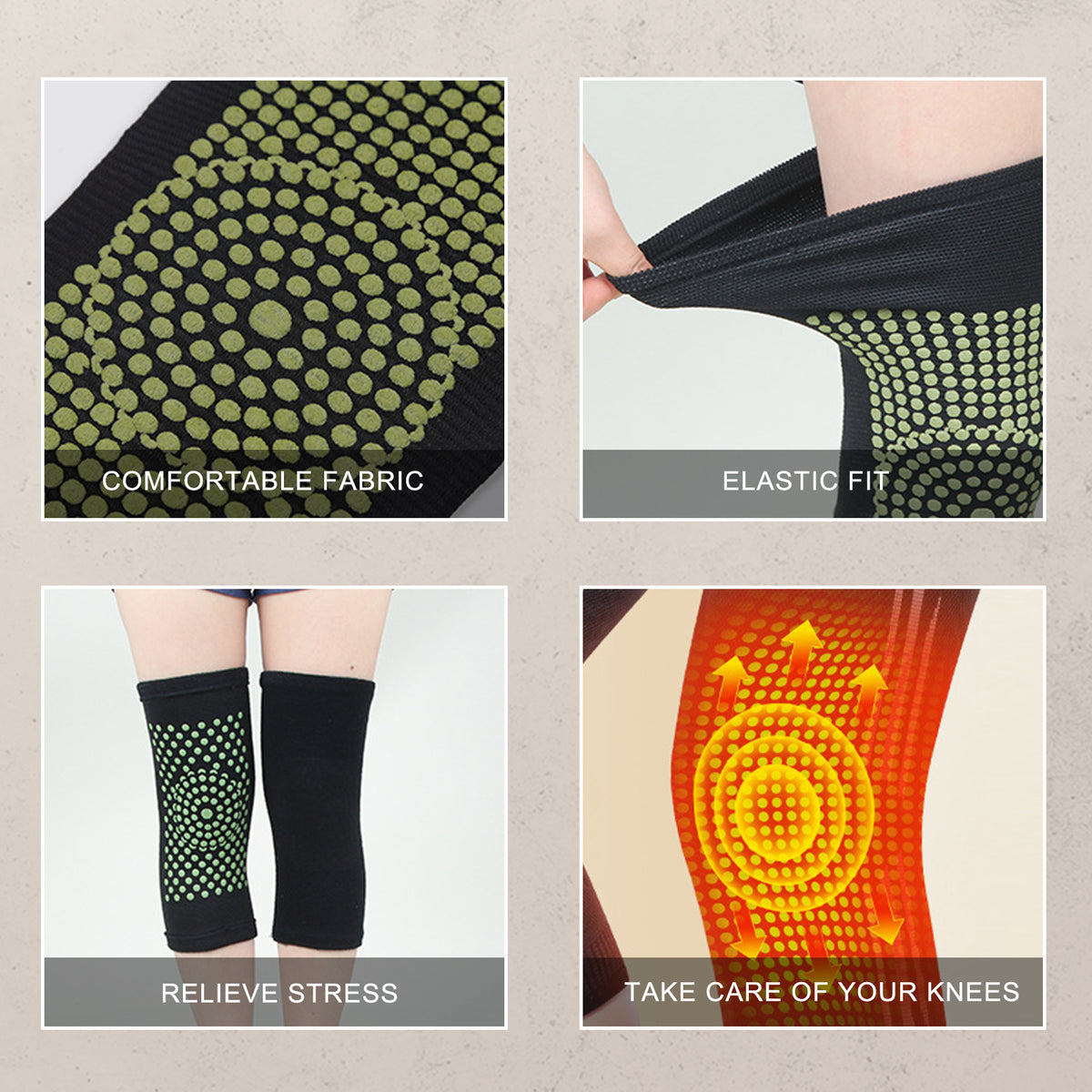 HouKea Swell Guard Lymphatic Compression Knee Sleeves – 1 Pair.