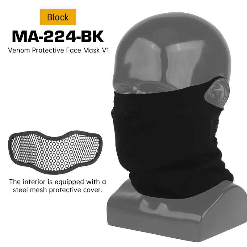 Venom Tactical Balaclava Neck Gaiter with Steel Mesh Face Guard.