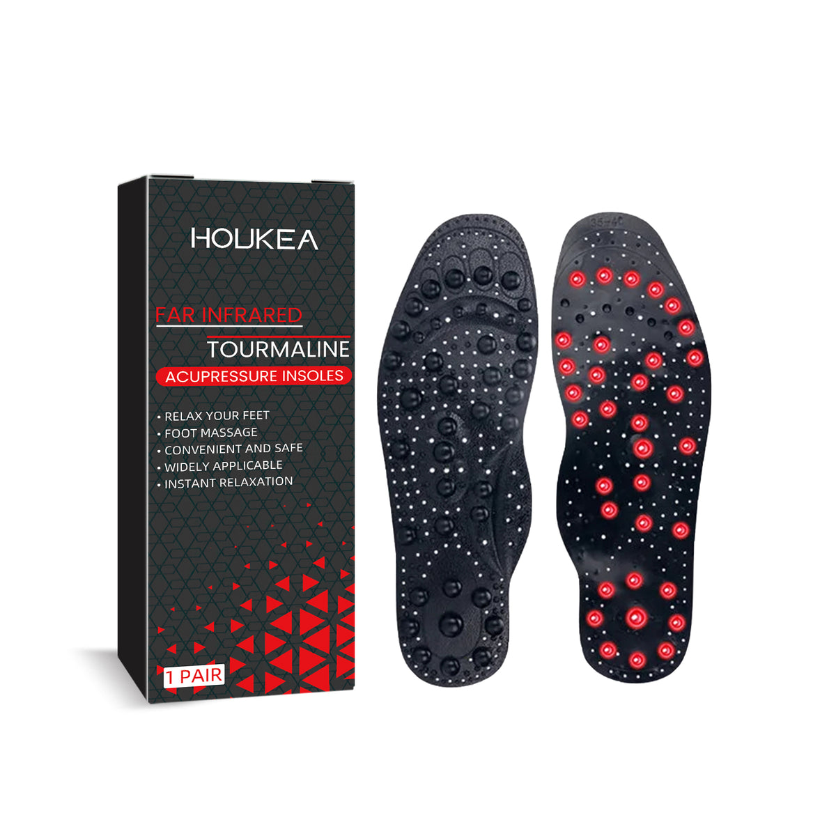 Far Infrared Tourmaline Acupressure Insoles.