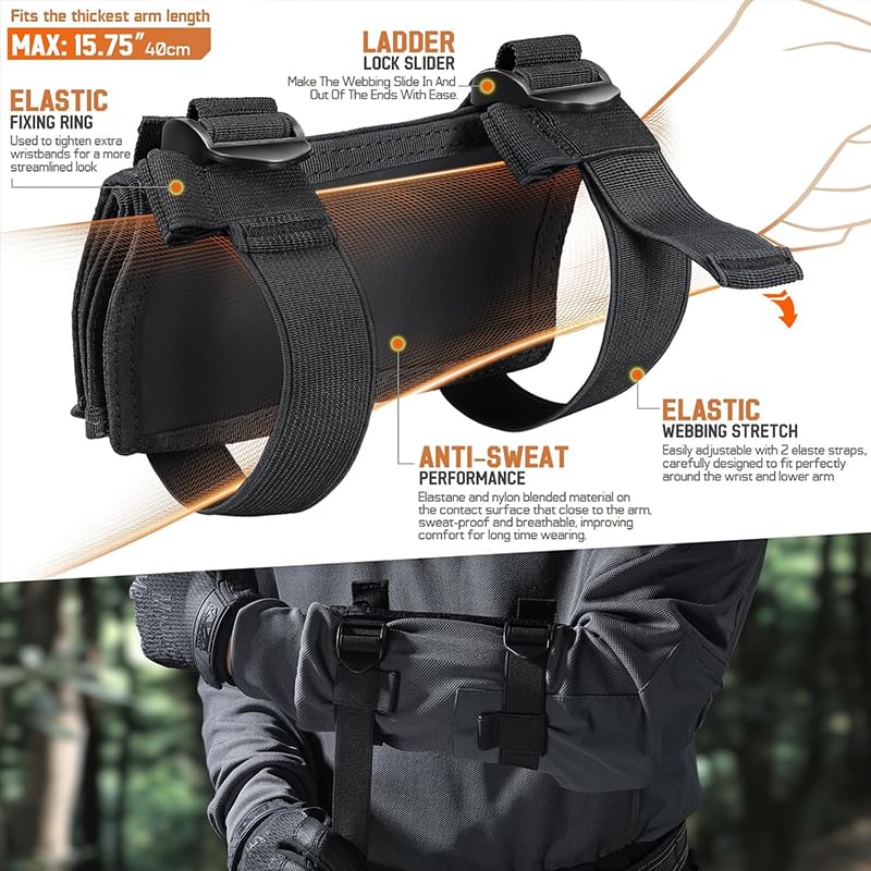 Tactical Arm Map Holder – Military Wrist Sleeve for Maps, Cards & Notes, Ideal for Range & Field Use.