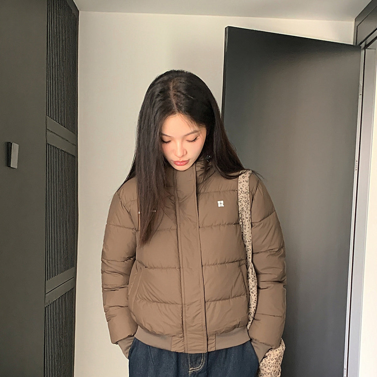 Women's  Retro Hooded Padded Jacket Thick Warm Winter Short Coat for Petite