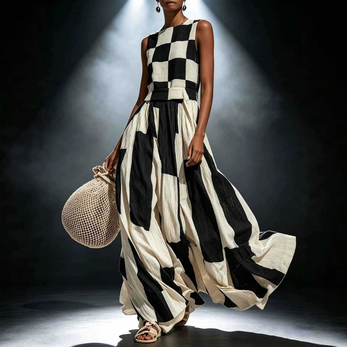 Women's Sleeveless Loose Maxi Dress.