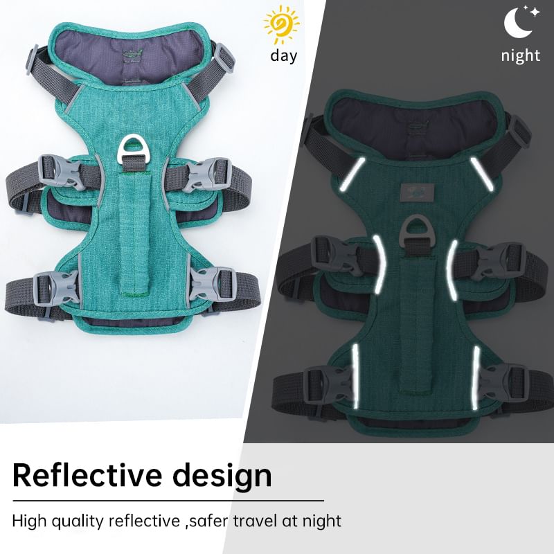 Reflective No-Pull Dog Harness with Control Handle.