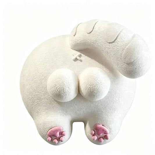 3D Orange Cat Butt Light Switch Cover Sticker.