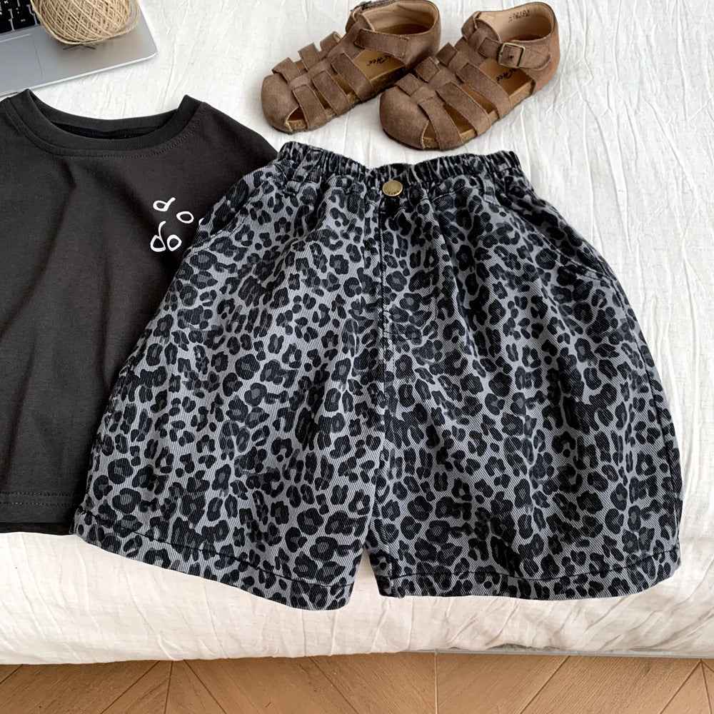 Children's Summer Short Sleeve & Shorts Two-Piece Set.