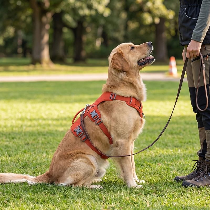 Reflective No-Pull Dog Harness with Control Handle.