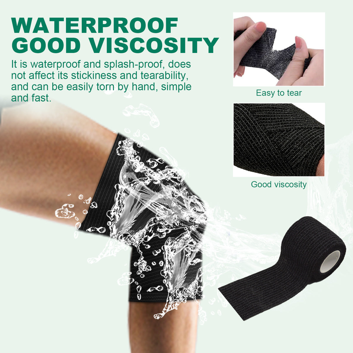 HouKea Self-Adhesive Sports Bandage Wrap for Knee – 1 Roll.