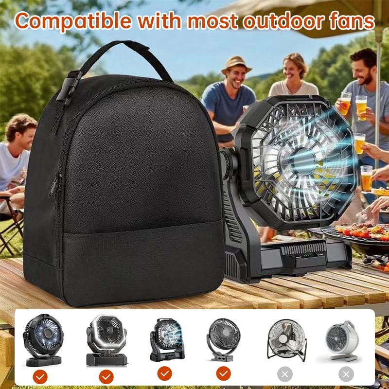 Camping Fan Carry Bag, Portable Fan Storage Pouch, Outdoor Fan Protector Cover.