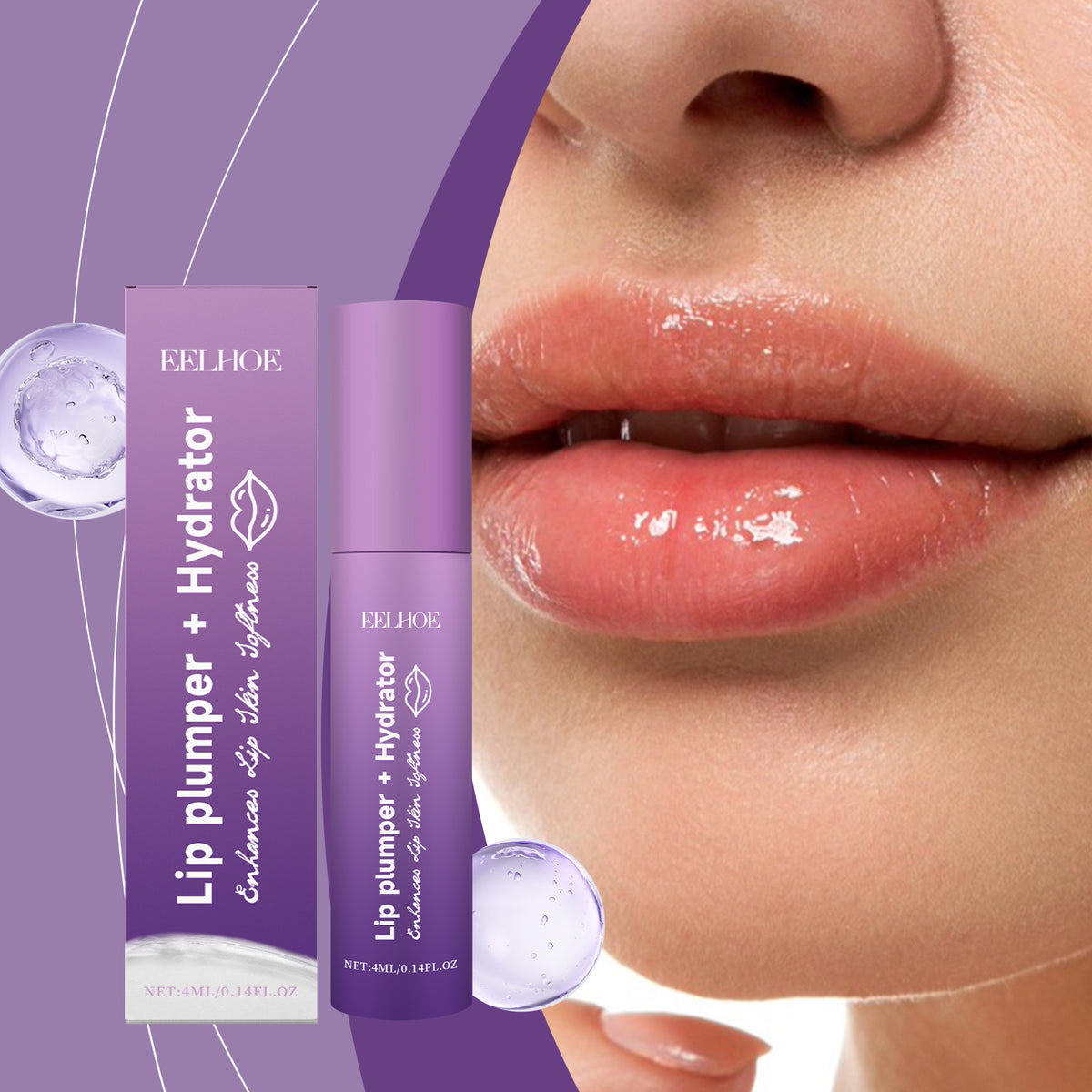 EELHOE Lip Plumper & Hydrator – Enhances Lip Skin Softness (4ml).