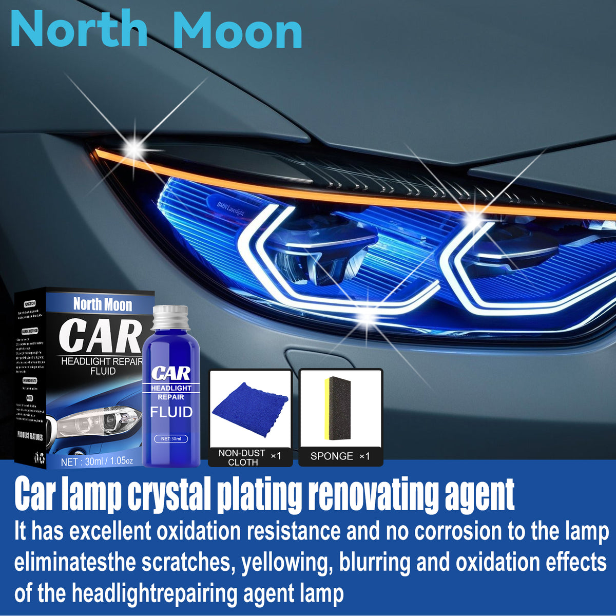 Car Headlight Repair & Restoration Kit (30ml).