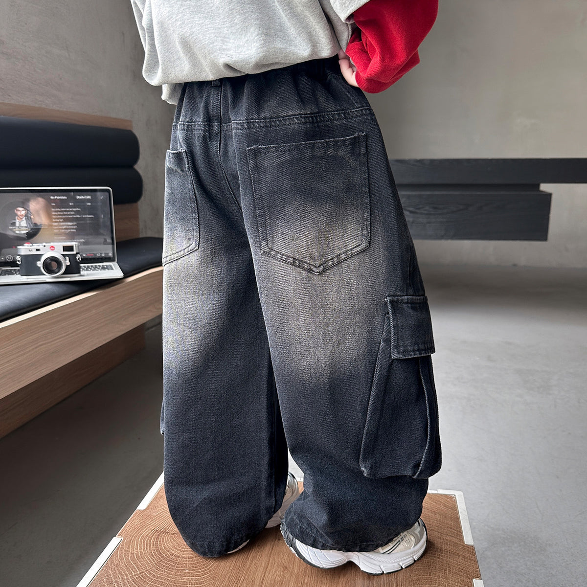 Style Boys' Cargo Denim Pants