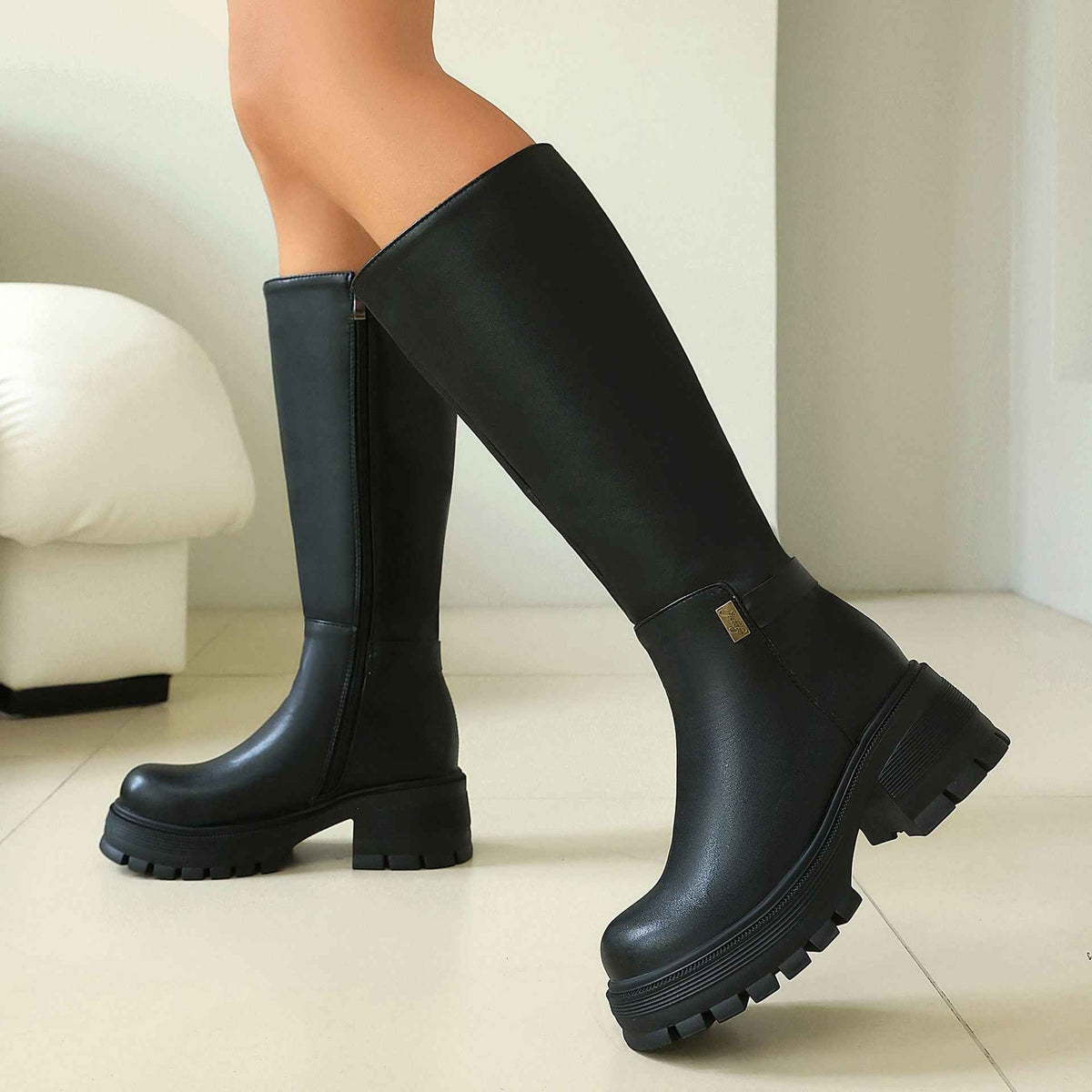 Women's Faux Suede Over-the-Knee Boots.