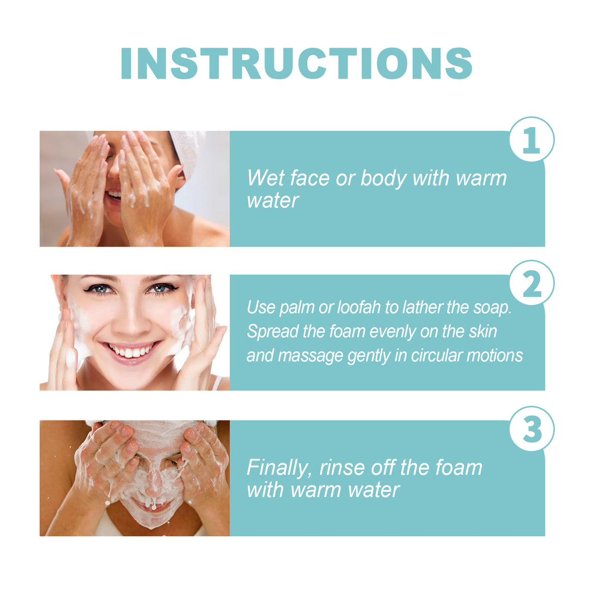 EELHOE Protein Repair Cleansing Soap Cleans Pores, Lighens Acne Dark Spots, Moisturizes Brightening Face Wash Soap.