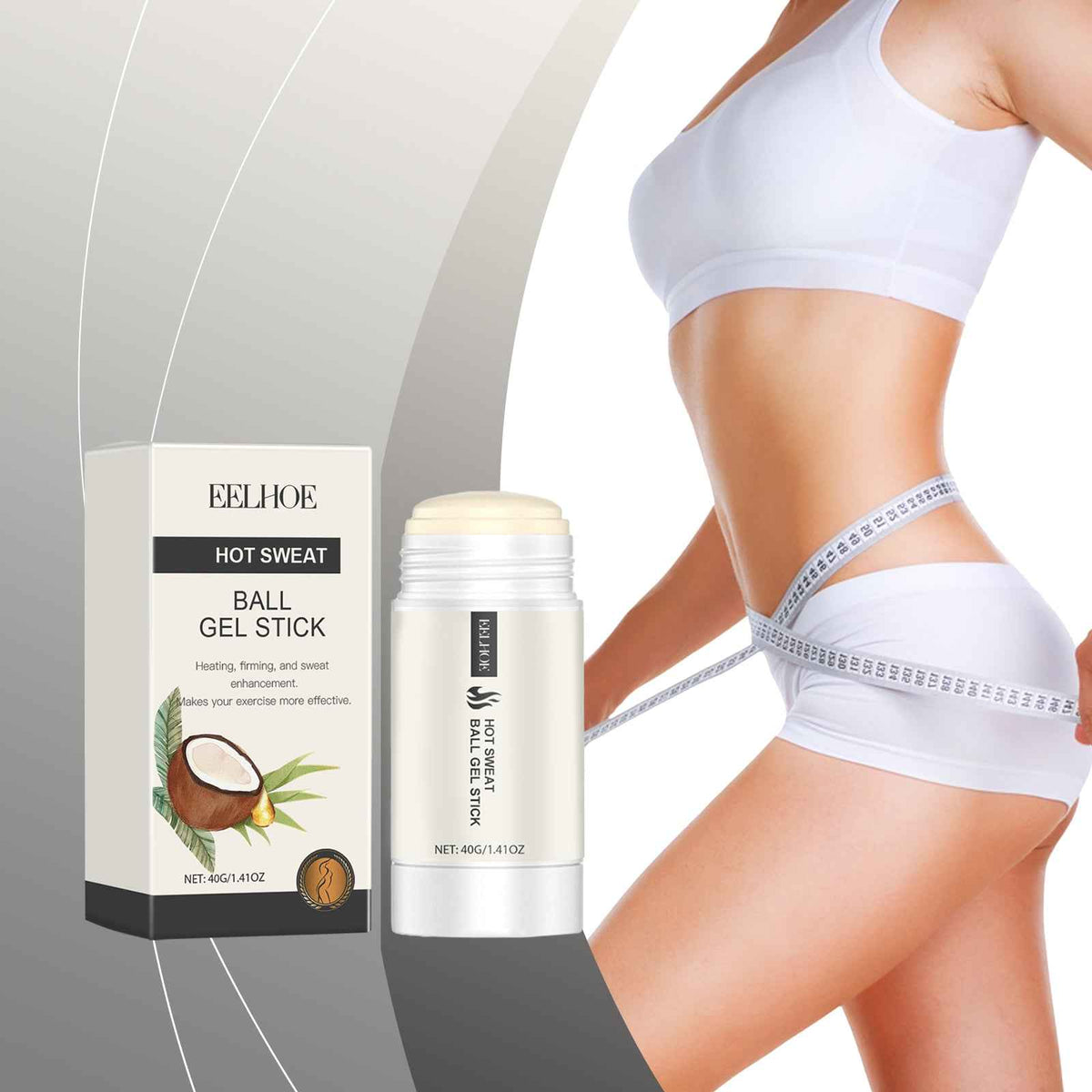 EELHOE Hot Sweat Ball Gel Stick – Thermogenic Firming & Sweat Enhancer.