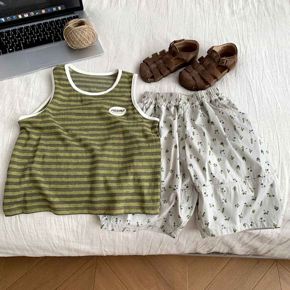 Children's Cool Summer Two-Piece Outfit Set.