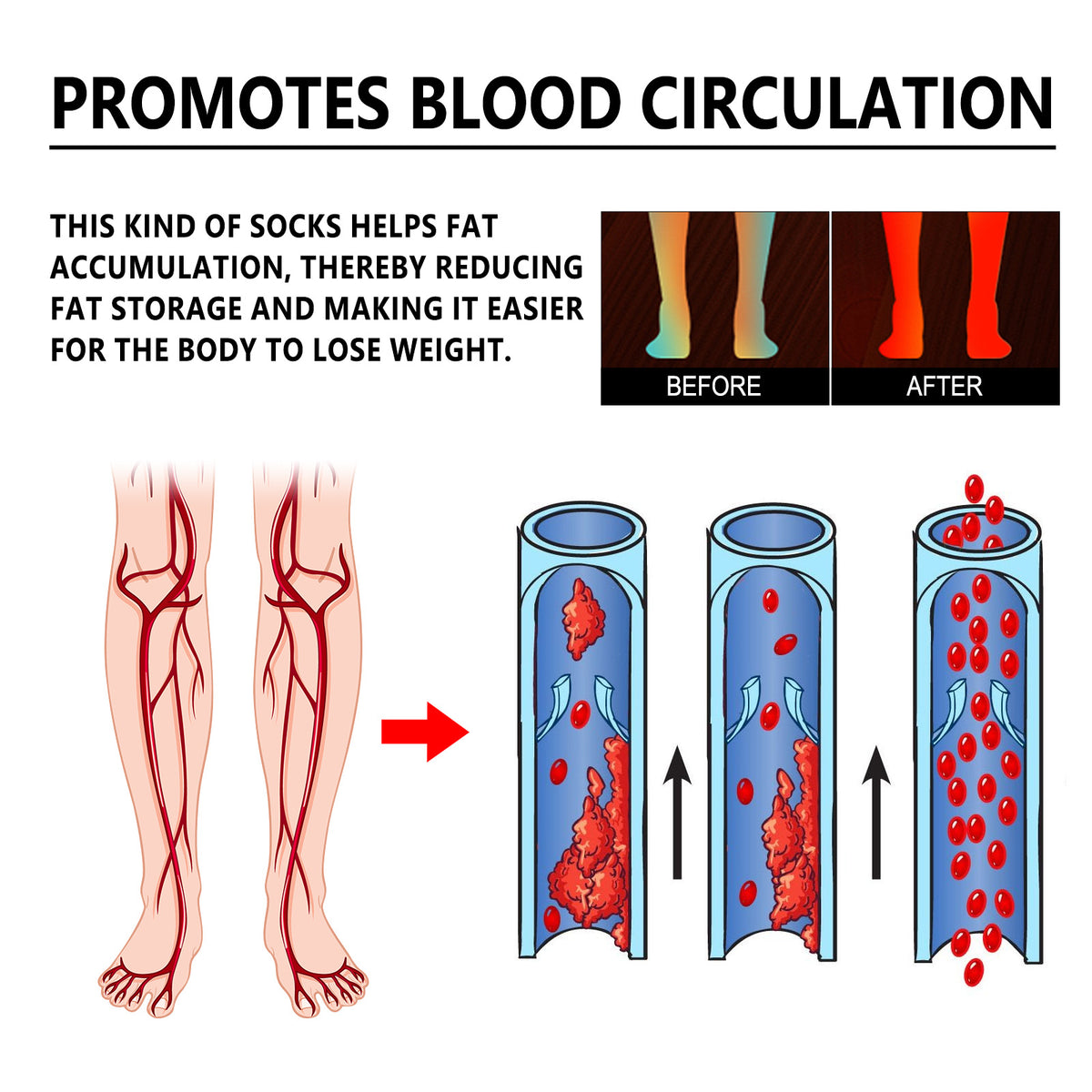 HouKea Tourmaline Slimming Health Socks – Acupressure & Reflexology.