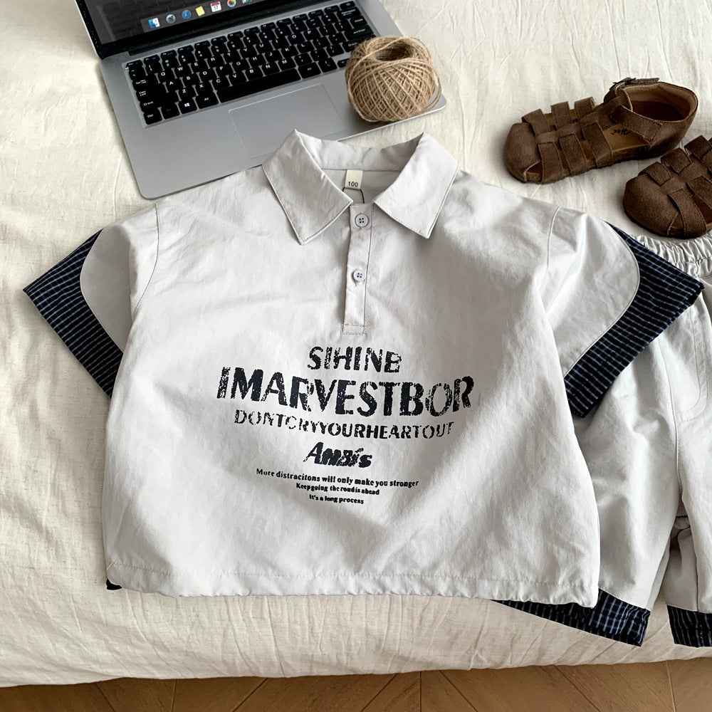 Children's Summer Sportswear Two-Piece Set.