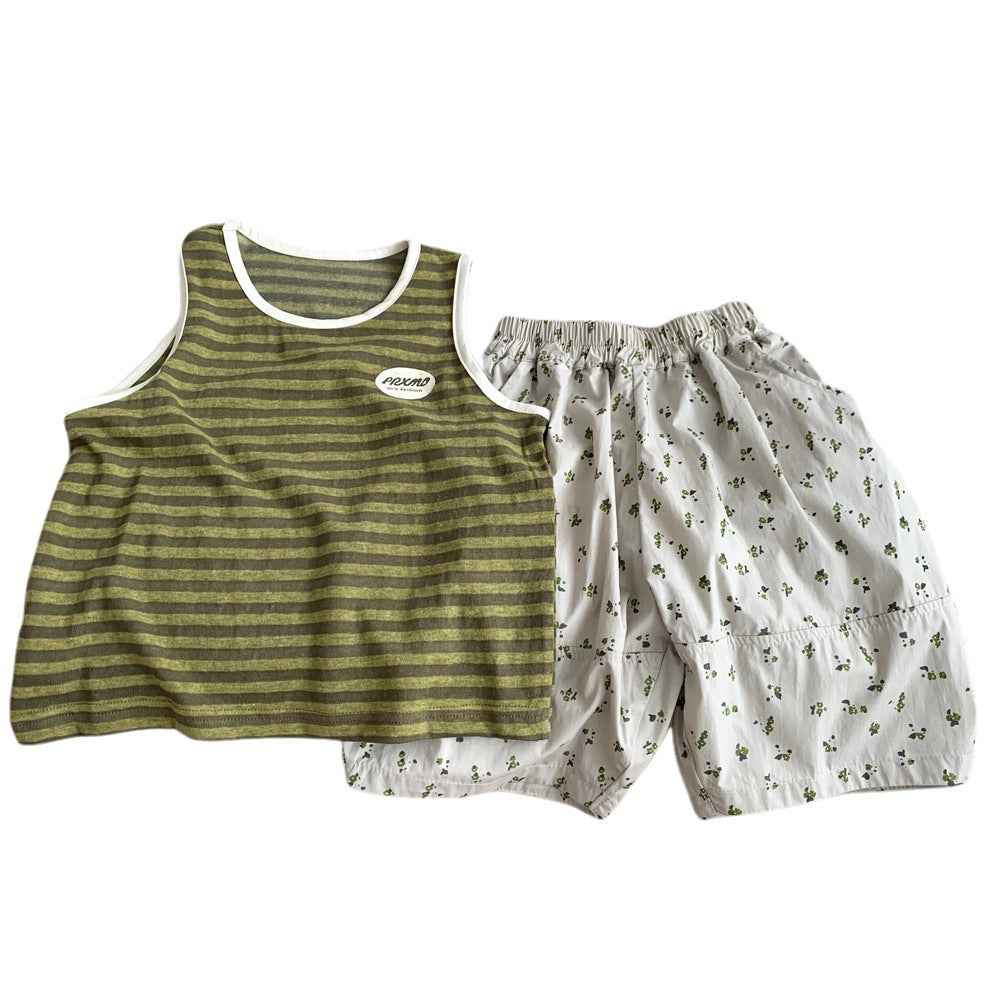 Children's Cool Summer Two-Piece Outfit Set.