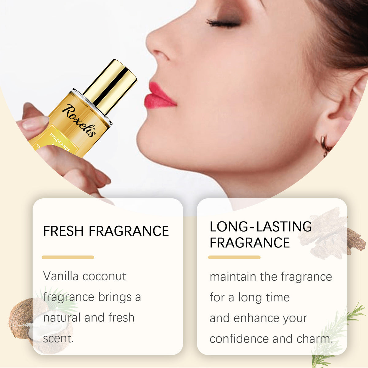 Roxelis Vanilla Coconut Body Spray.
