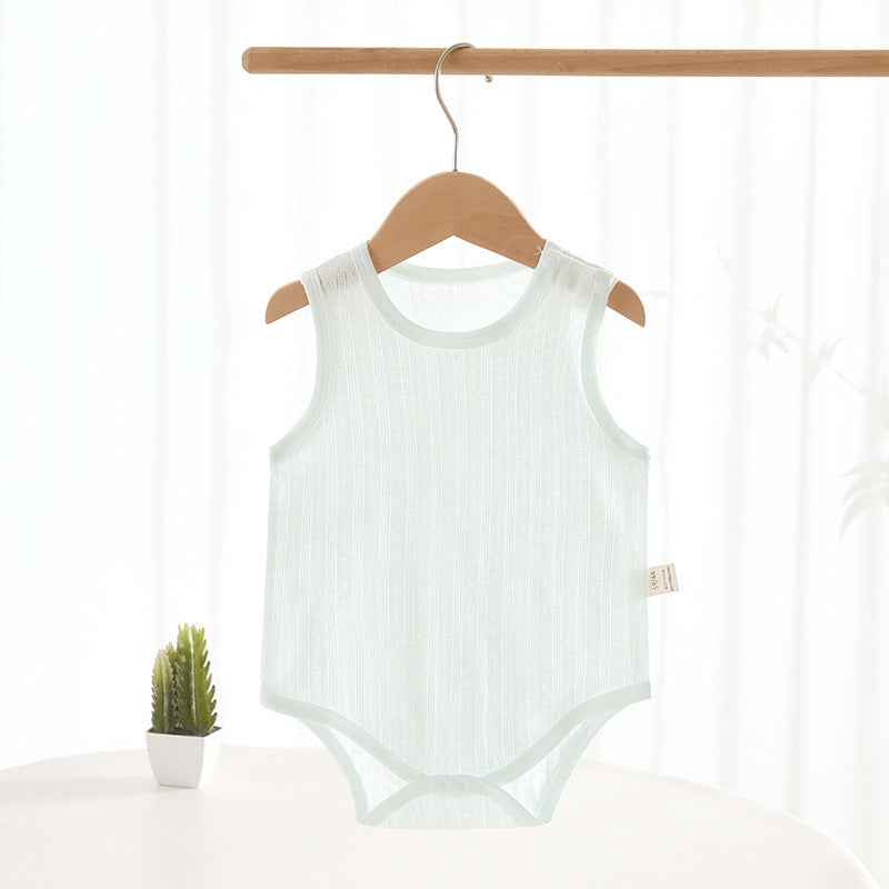Baby Sleeveless Lightweight Unisex Romper.