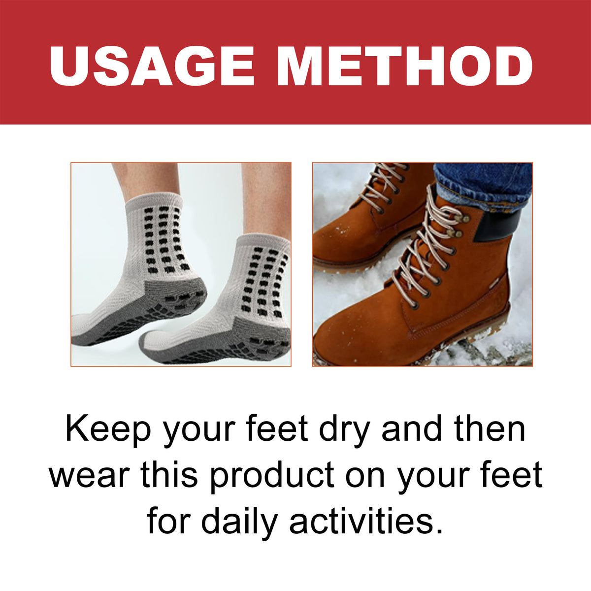 HouKea PeakGrowth Far Infrared Tourmaline Anti-Slip Socks – 1 Pair.