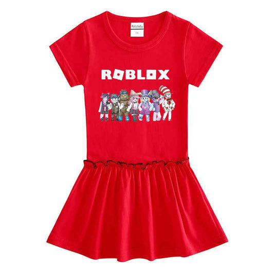 Girls' Cotton Short Sleeve Dress – Light & Comfortable.