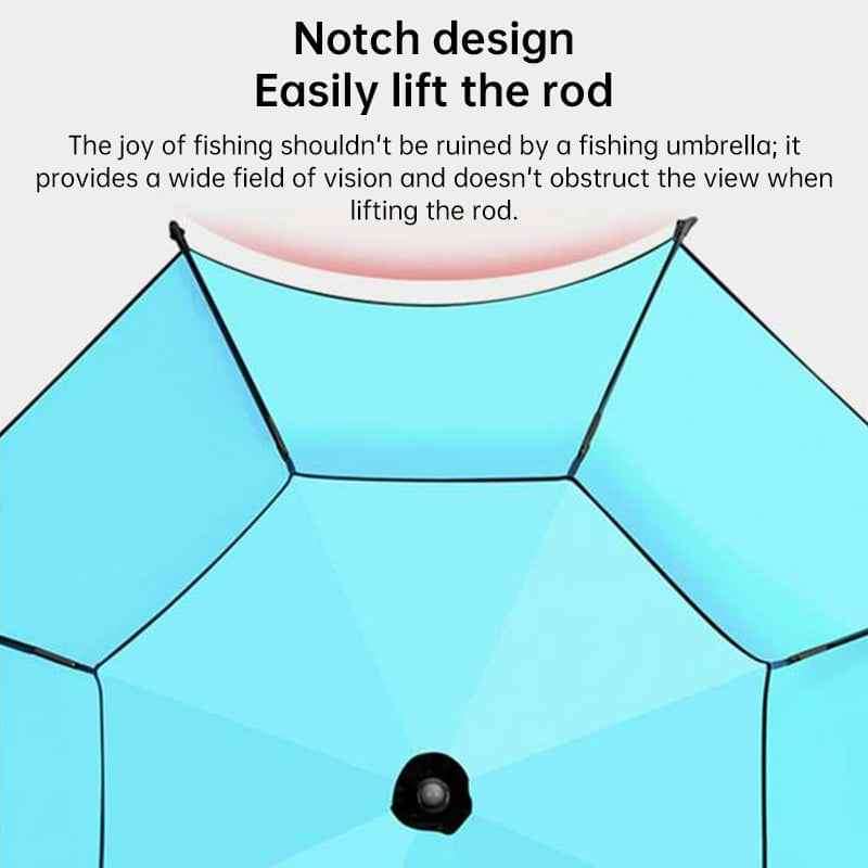 6.6FT Double Canopy Beach Umbrella – UV Protective, Waterproof Sun Shade for Garden, Camping & Fishing.