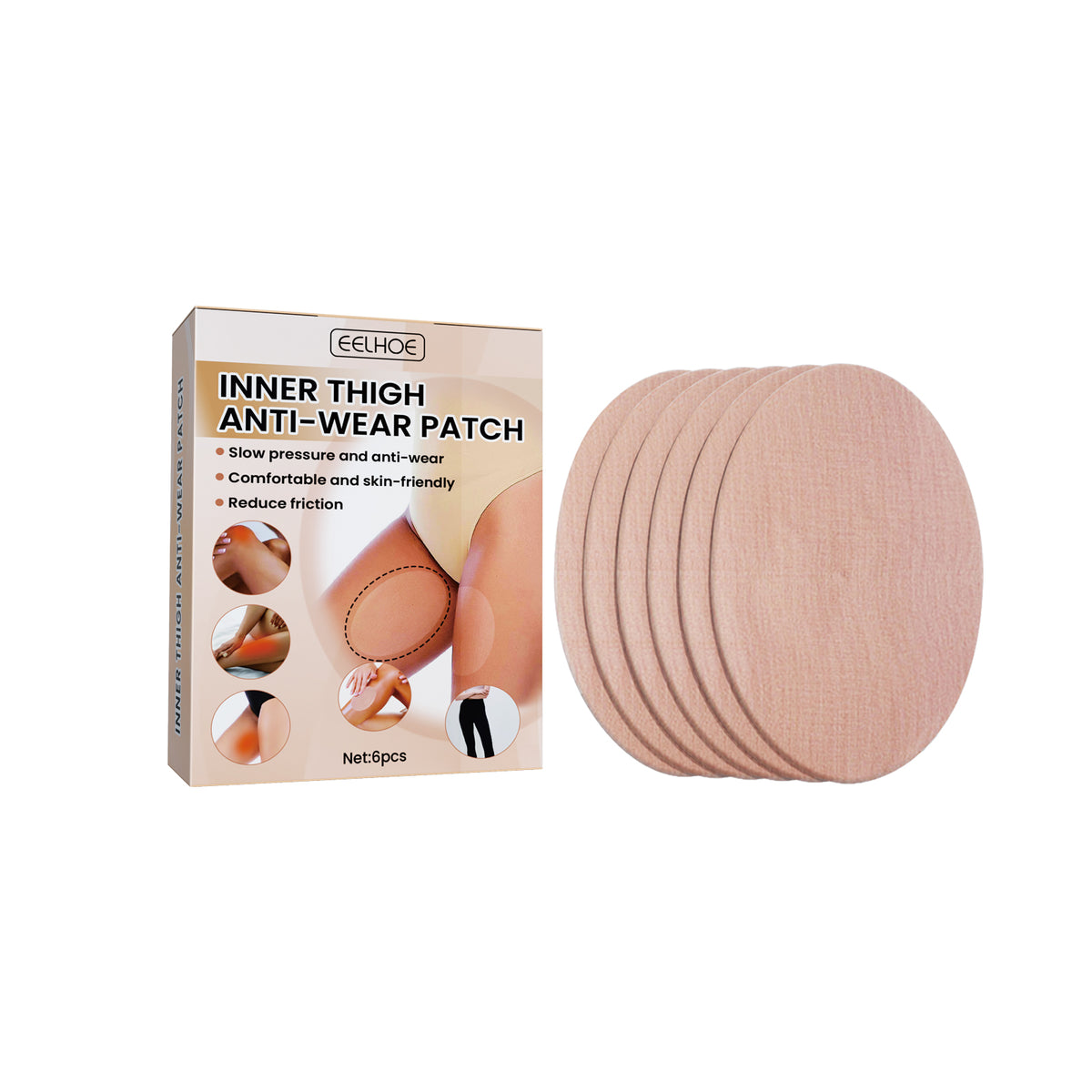 EELHOE Thigh Anti-Wear Adhesive Invisible Non-Trace Anti-Friction High Elastic Anti-Wear Adhesive For Inner Thigh And Lower Leg.