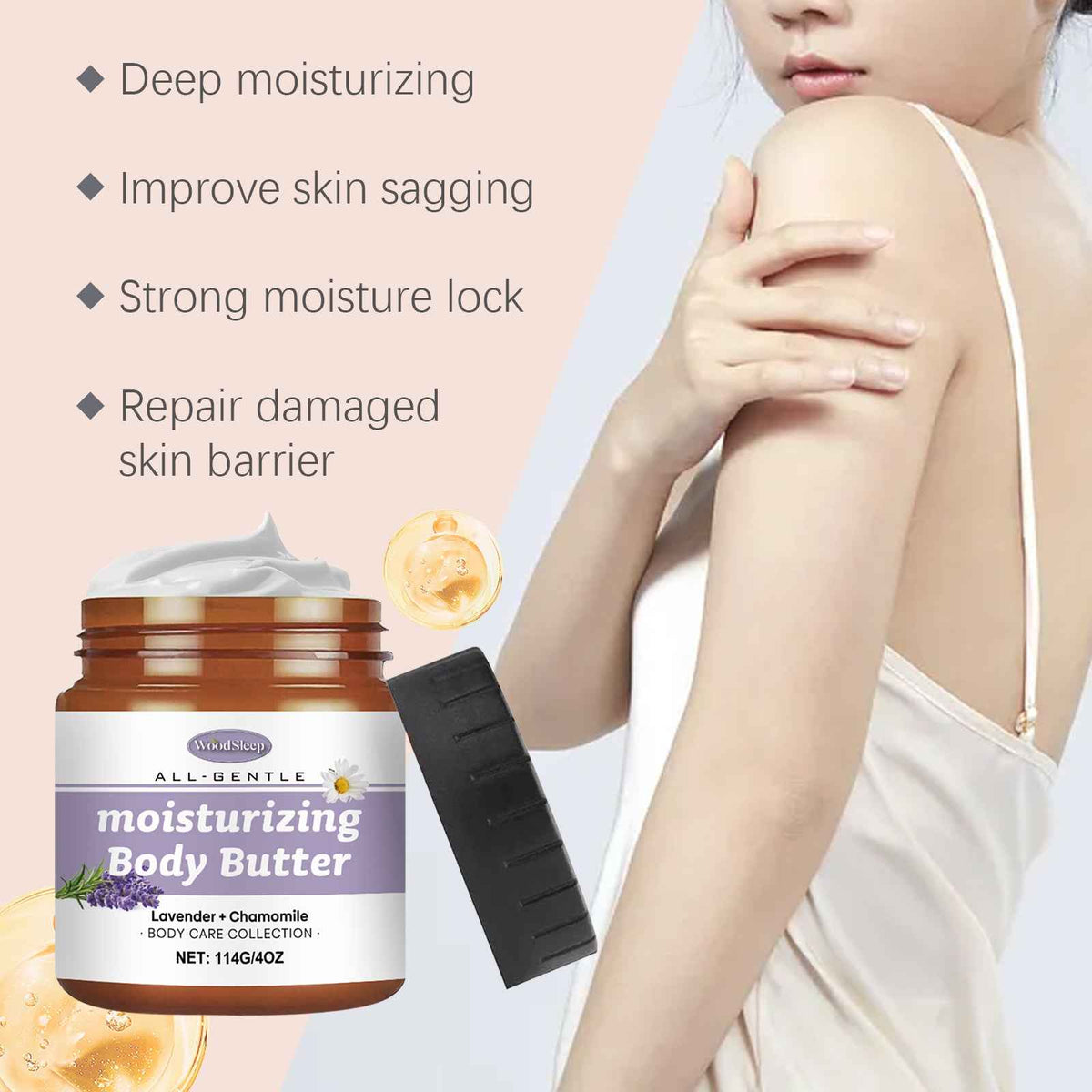 Lavender & Chamomile Body Butter Moisturizer.