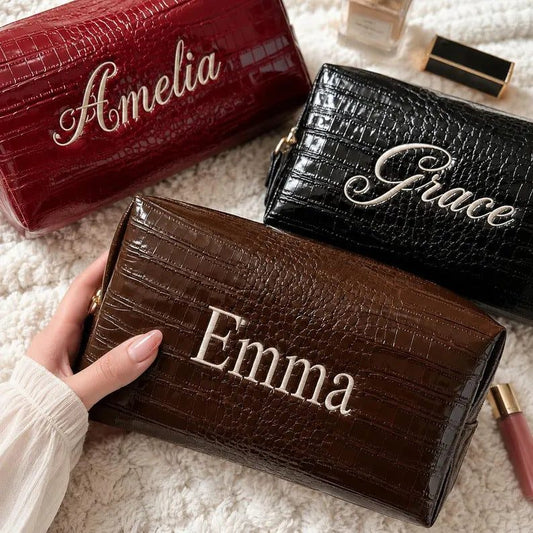 Custom-Made, Ships in 2-3 Days Makeup Bag Crocodile Storage Bag