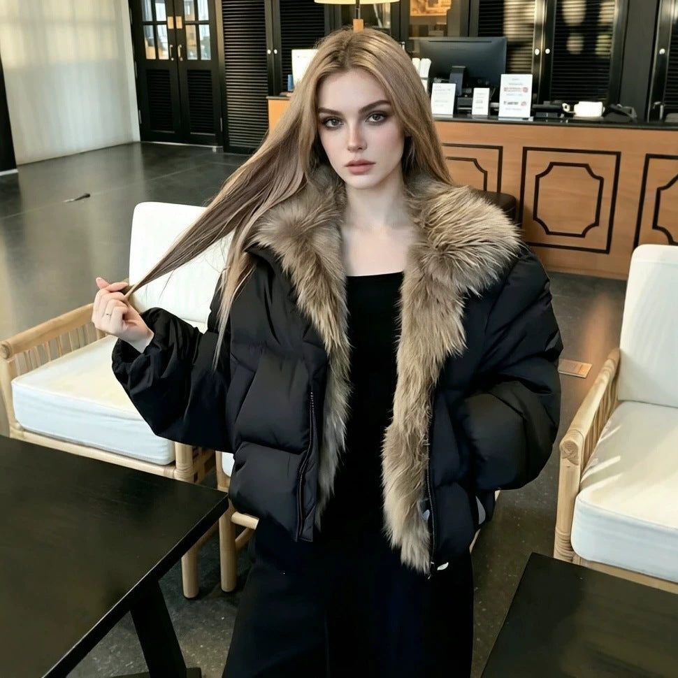 Women's Short Puffer Jacket Warm Quilted Coat for Petite