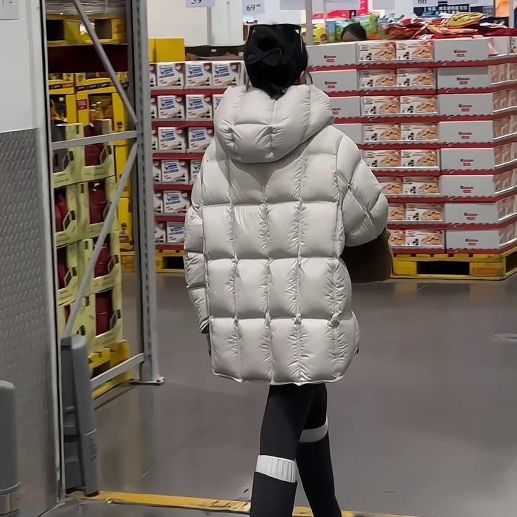 Women's Oversized Padded Puffer Jacket with Hood, Thick Winter Coat