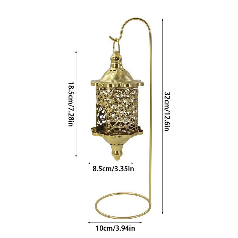 Vintage Hollow Metal Candle Holder – Luxury Retro Iron Candle Stand, Handcrafted Aromatherapy Candle Base for Office & Home