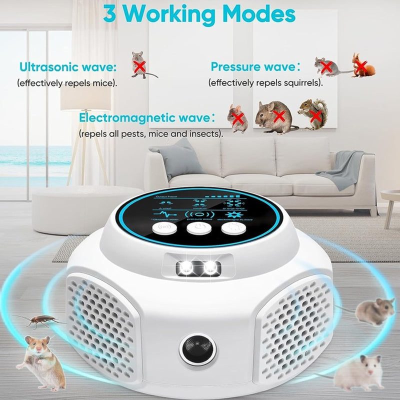 360° Ultrasonic Pest Repeller, High Power Indoor Rodent & Insect Repeller, Safe Plug-in Mosquito & Mouse Control