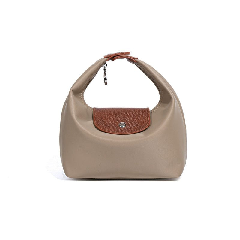 Premium Nylon Lunch Bag, Waterproof Insulated Lunch Box Tote, Handheld & Crossbody Dumpling Bag for Work, School, and Commuting
