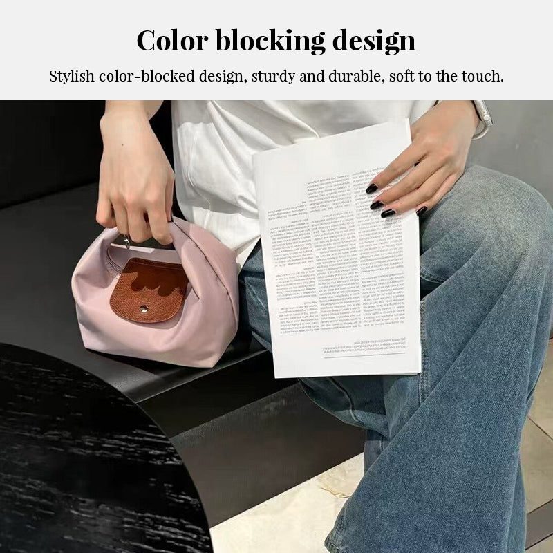 Premium Nylon Lunch Bag, Waterproof Insulated Lunch Box Tote, Handheld & Crossbody Dumpling Bag for Work, School, and Commuting