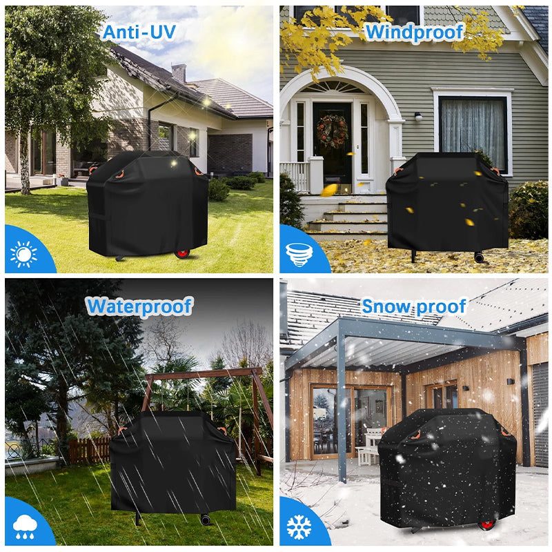 210D Waterproof BBQ Grill Cover, Heavy Duty Windproof Dustproof Cover for Gas, Charcoal, Electric Grills
