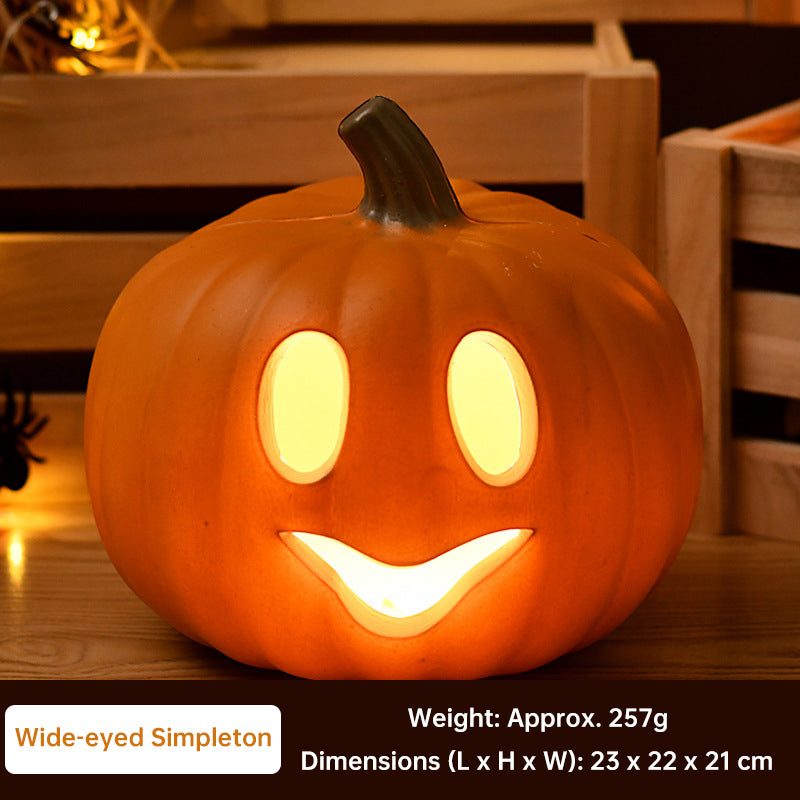 Halloween Pumpkin Lantern Luminous Prop – 1PC Expression Pumpkin Ornament for Outdoor, Mall, Hotel Scene Decoration