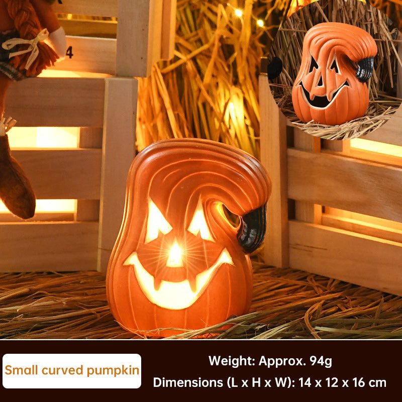 Halloween Pumpkin Lantern Luminous Prop – 1PC Expression Pumpkin Ornament for Outdoor, Mall, Hotel Scene Decoration