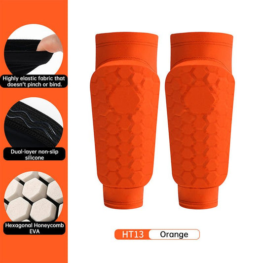 Kids Soccer Shin Guards, Lightweight EVA Honeycomb with Non-Slip Silicone