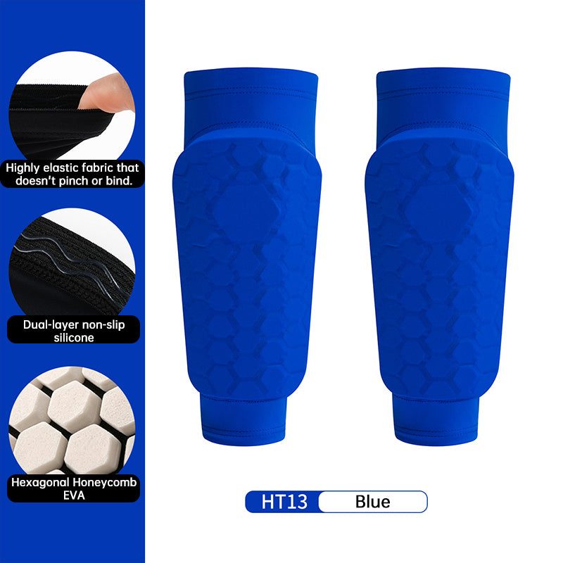Kids Soccer Shin Guards, Lightweight EVA Honeycomb with Non-Slip Silicone