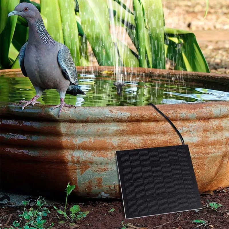 Solar-Powered Mini Fountain Pump – 200L/H Brushless Pump with 4 Spray Nozzles for Garden, Pond & Fish Tank
