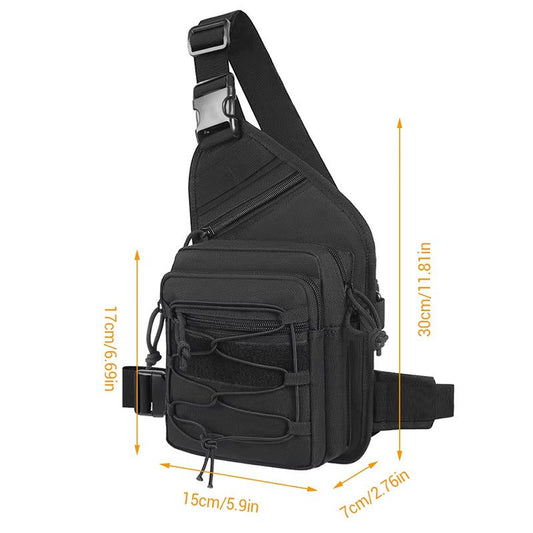 Tactical Concealed Carry Shoulder Bag – Crossbody Chest Pack with Quick Access Gun Holster, Small Sling Backpack for Pistol