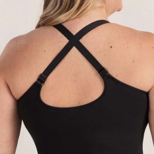 Waist and abdomen with chest cushion seamless knit adjustable shoulder strap vest