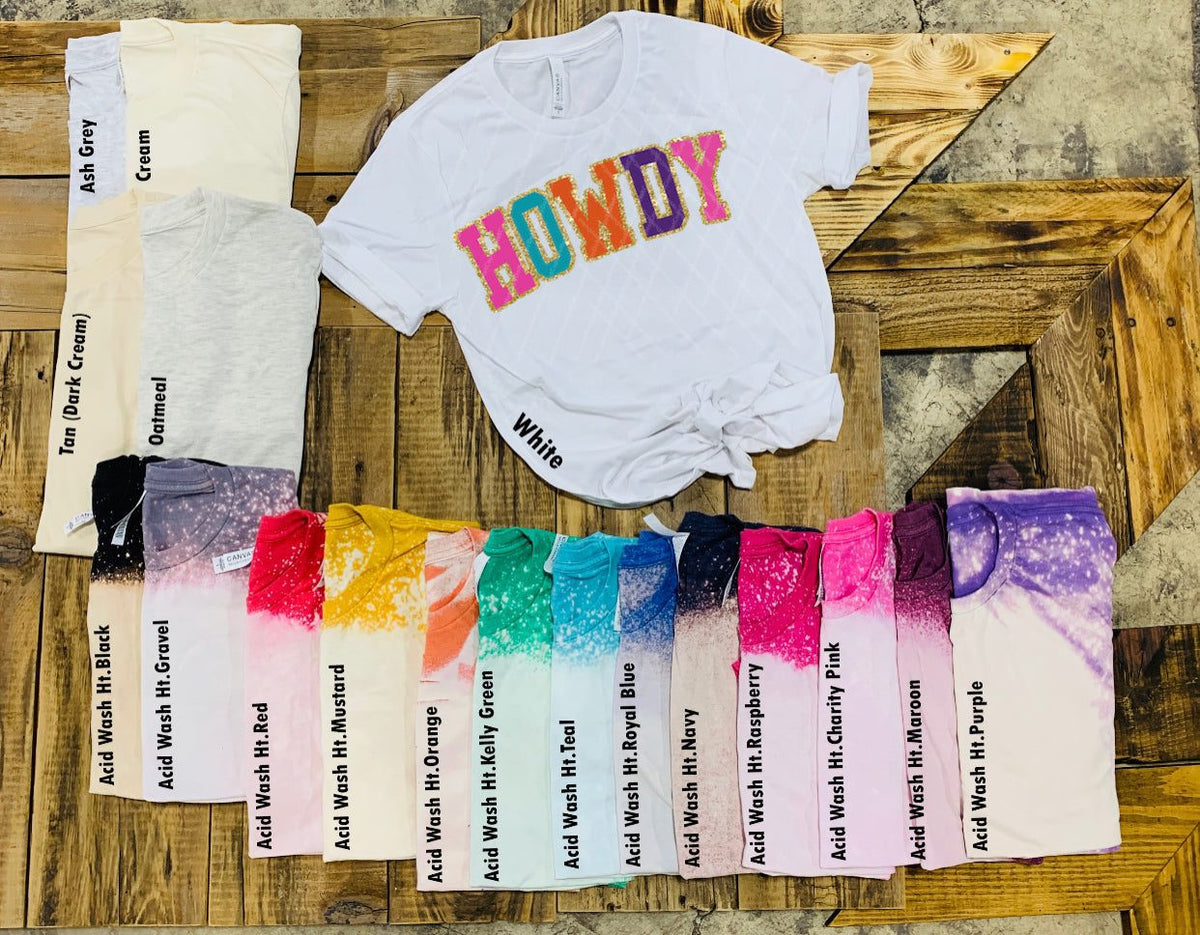 Howdy w/ Glitter Print.